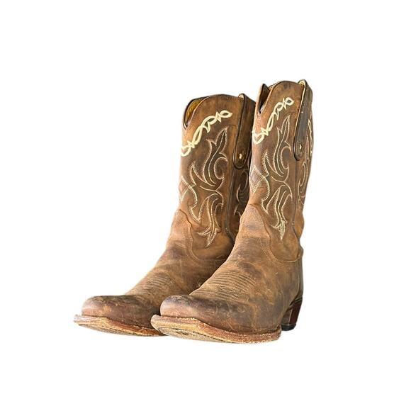 Women's Tony Lama Vaquero Leather Cowgirl Western Boot Size 8.5B Brown B27 - Picture 2 of 6